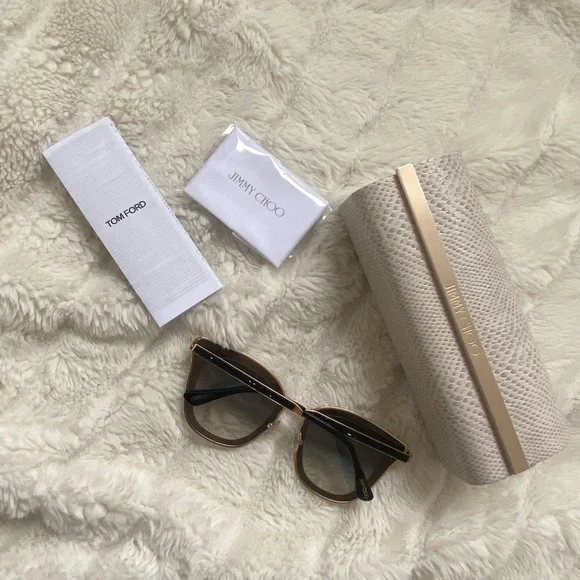 Jimmy Choo | Accessories | Jimmy Choo Cat Eye Blackgold Grey  display picture 2